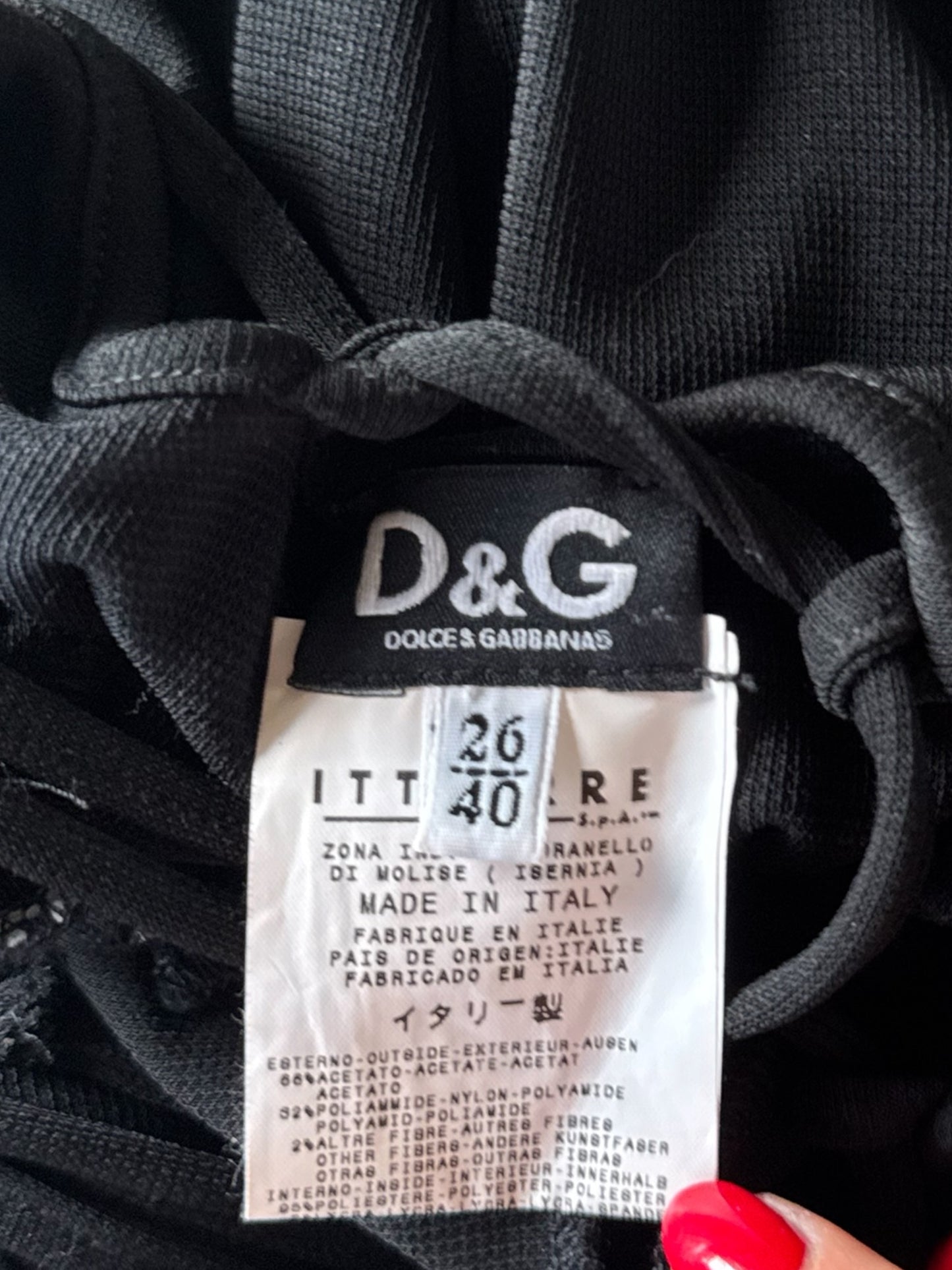 Early 2000s D&G Little Black Dress with Balconette Bra (Size Small)