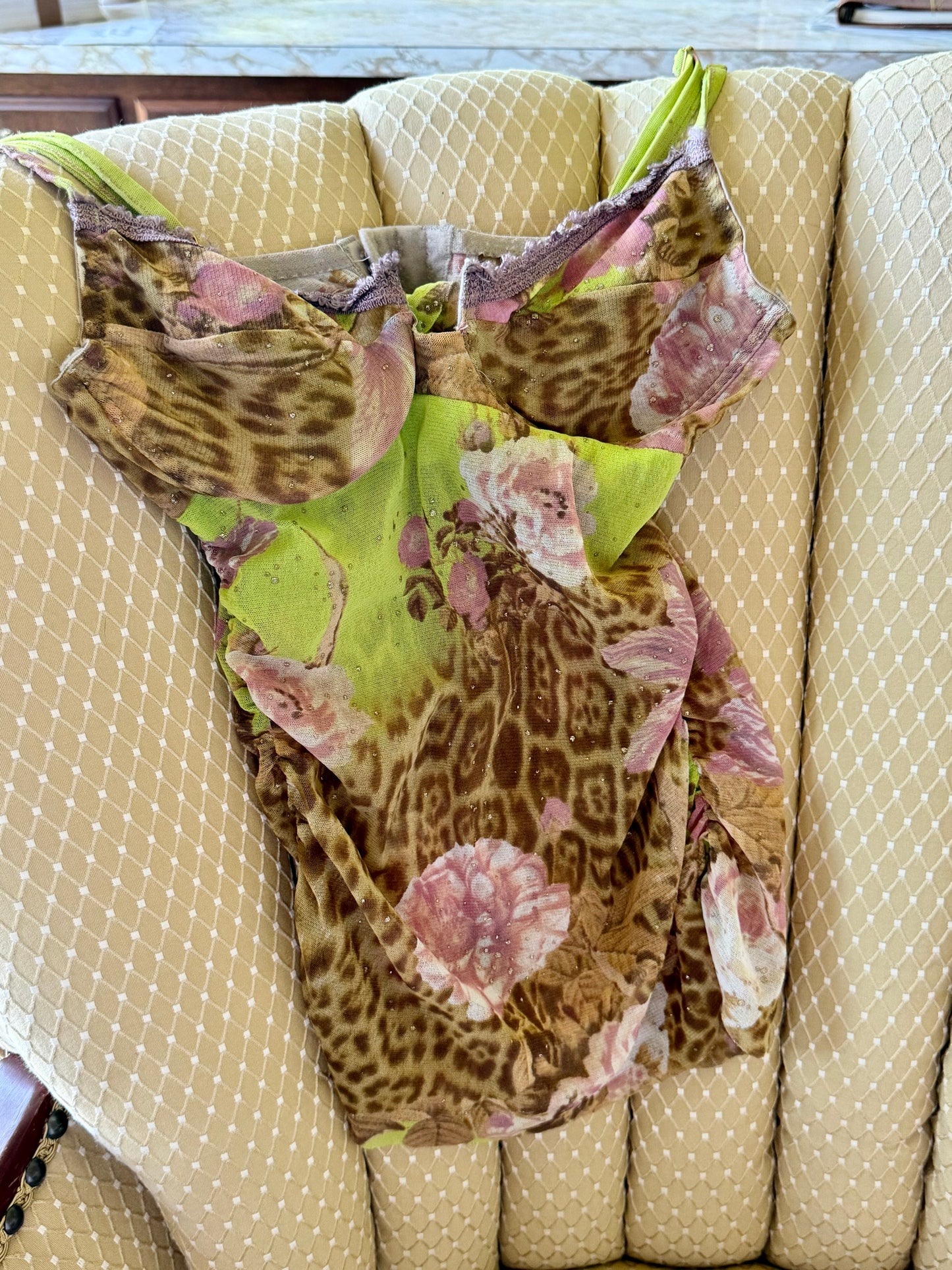 Rare Roberto Cavalli CLASS Underwired Mesh Animal Print Cami USA 8