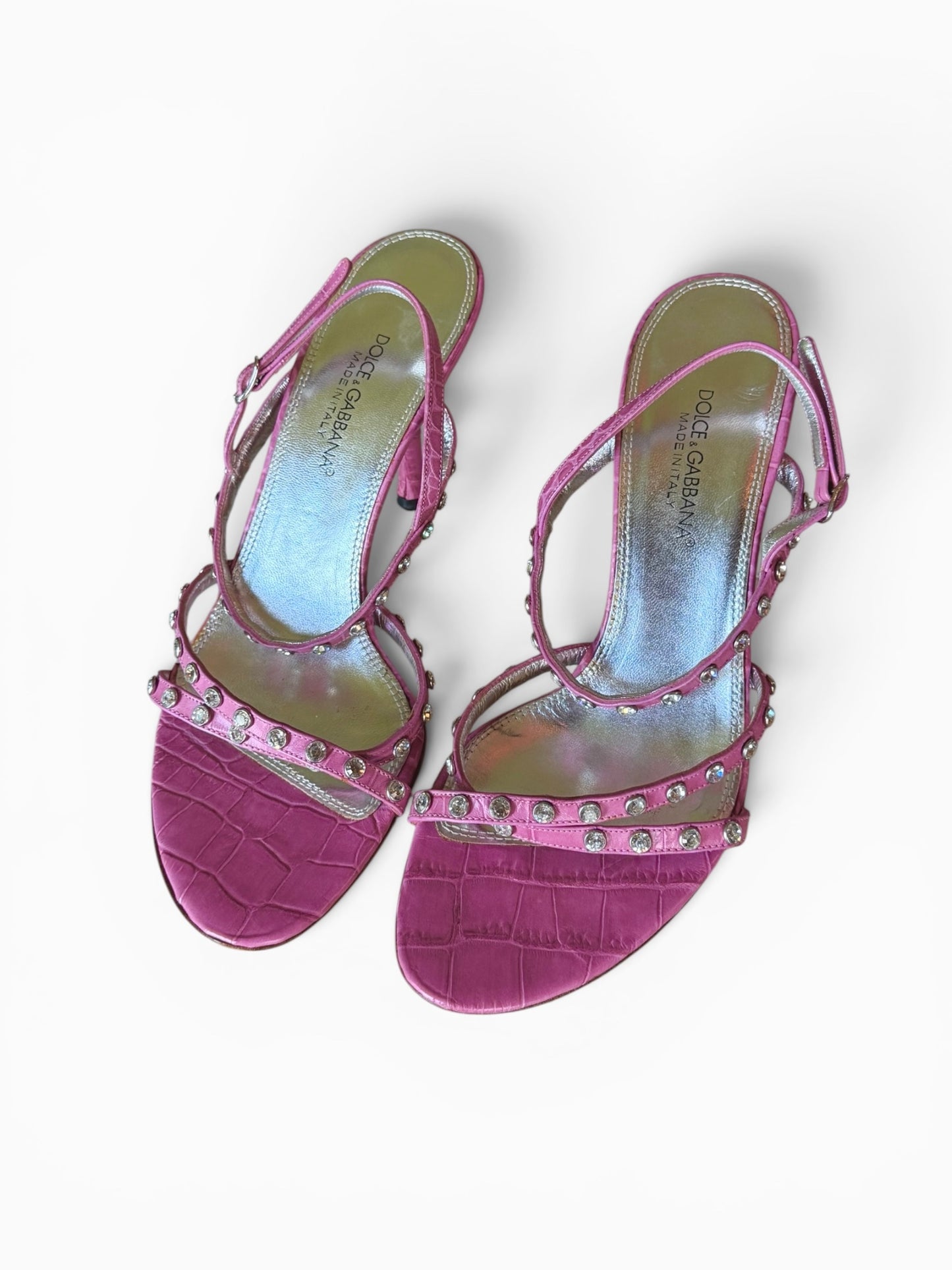 Dolce & Gabbana 2000’s croc embossed heels (IT 39, US 8.5-9)
