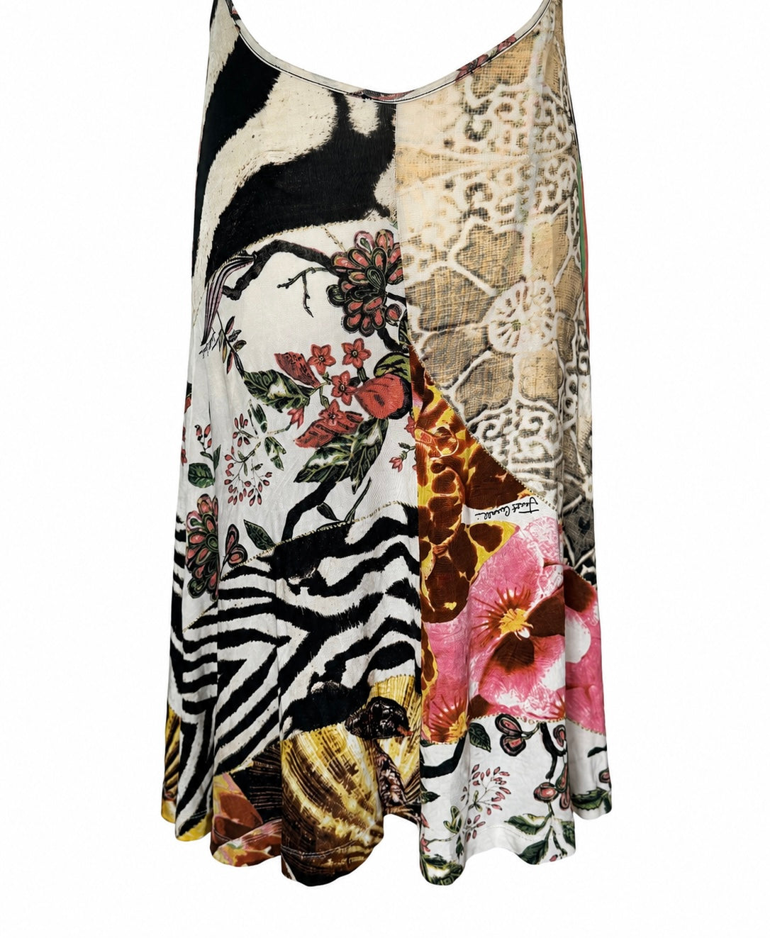 Roberto Cavalli Collage Animal/Orchid Dress (Size XS-S)