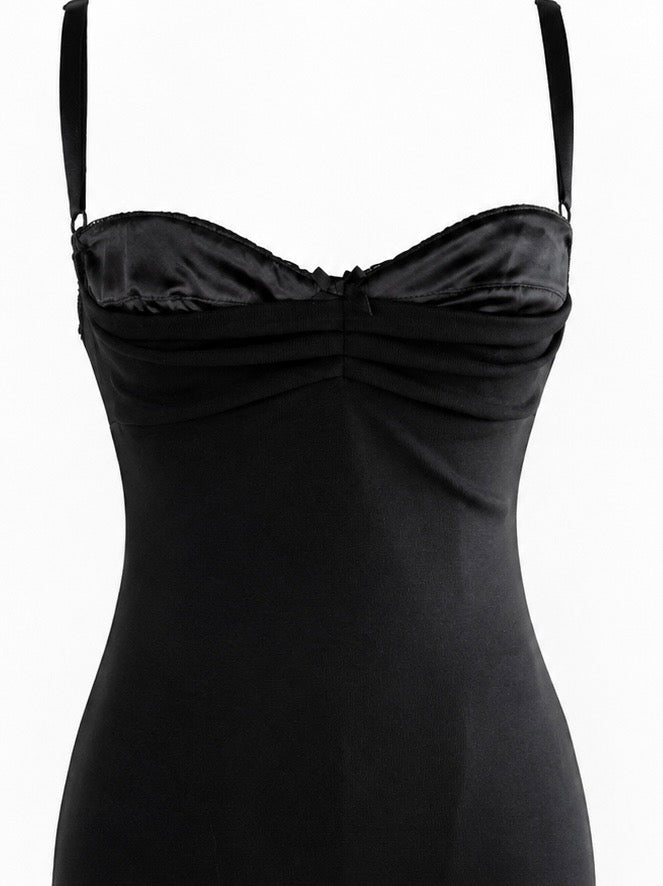 Early 2000s D&G Little Black Dress with Balconette Bra (Size Small)