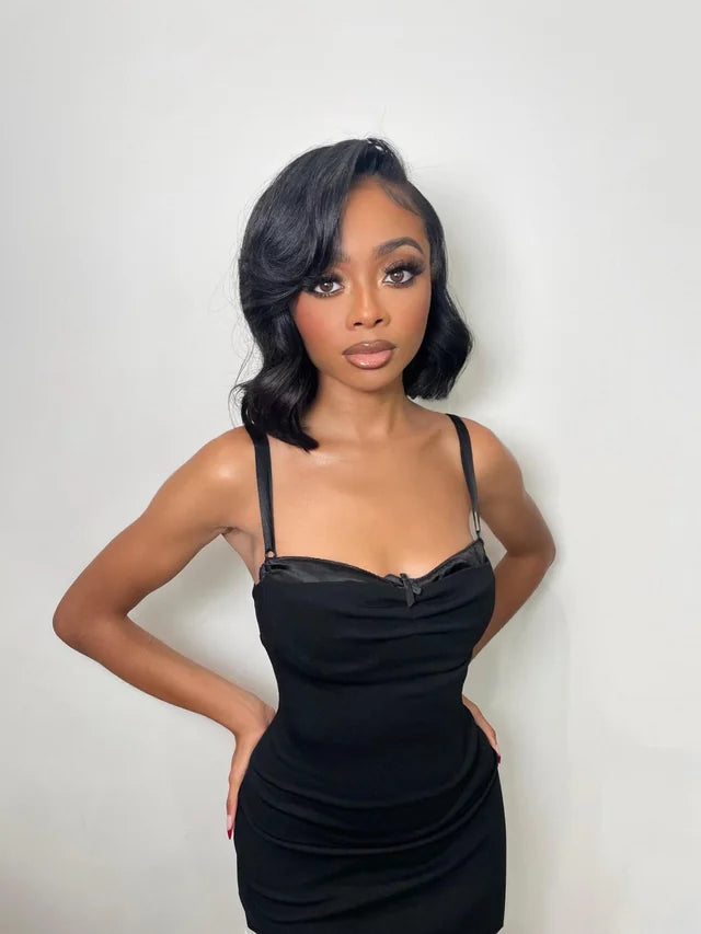 Early 2000s D&G Little Black Dress with Balconette Bra (Size Small)