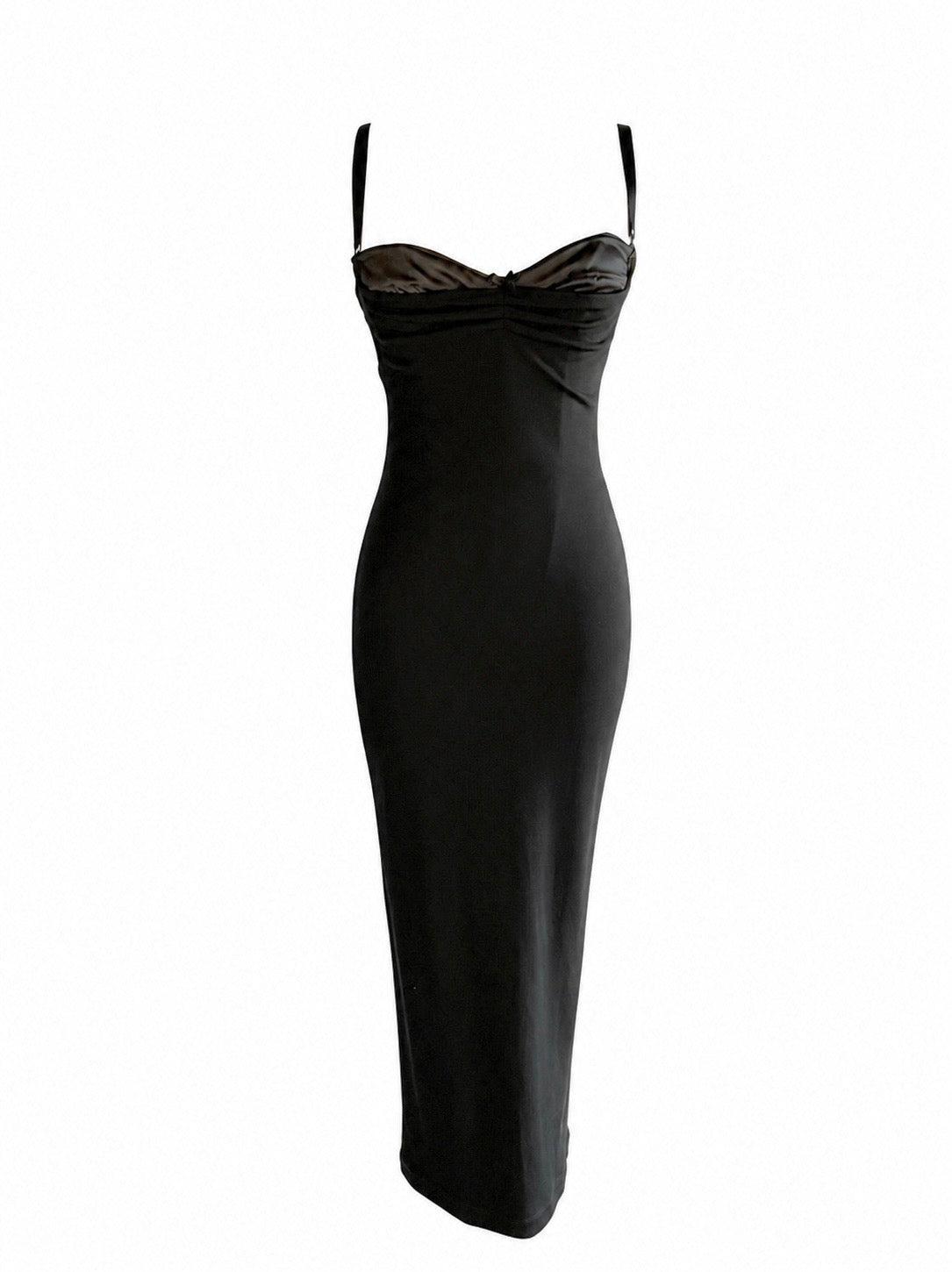 Early 2000s D&G Little Black Dress with Balconette Bra (Size Small)