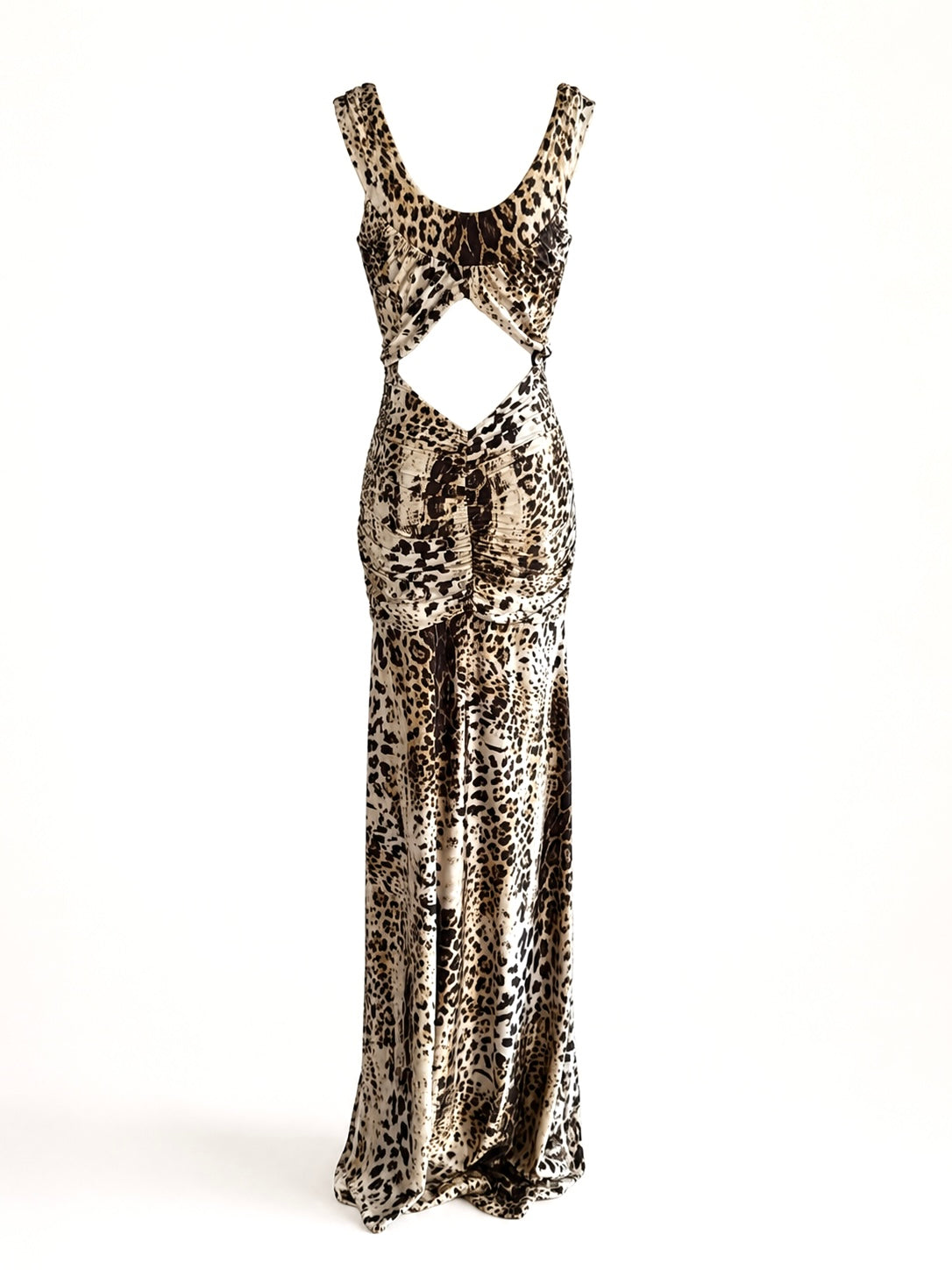 Vintage Roberto Cavalli Leopard Print Gown (Size Medium)