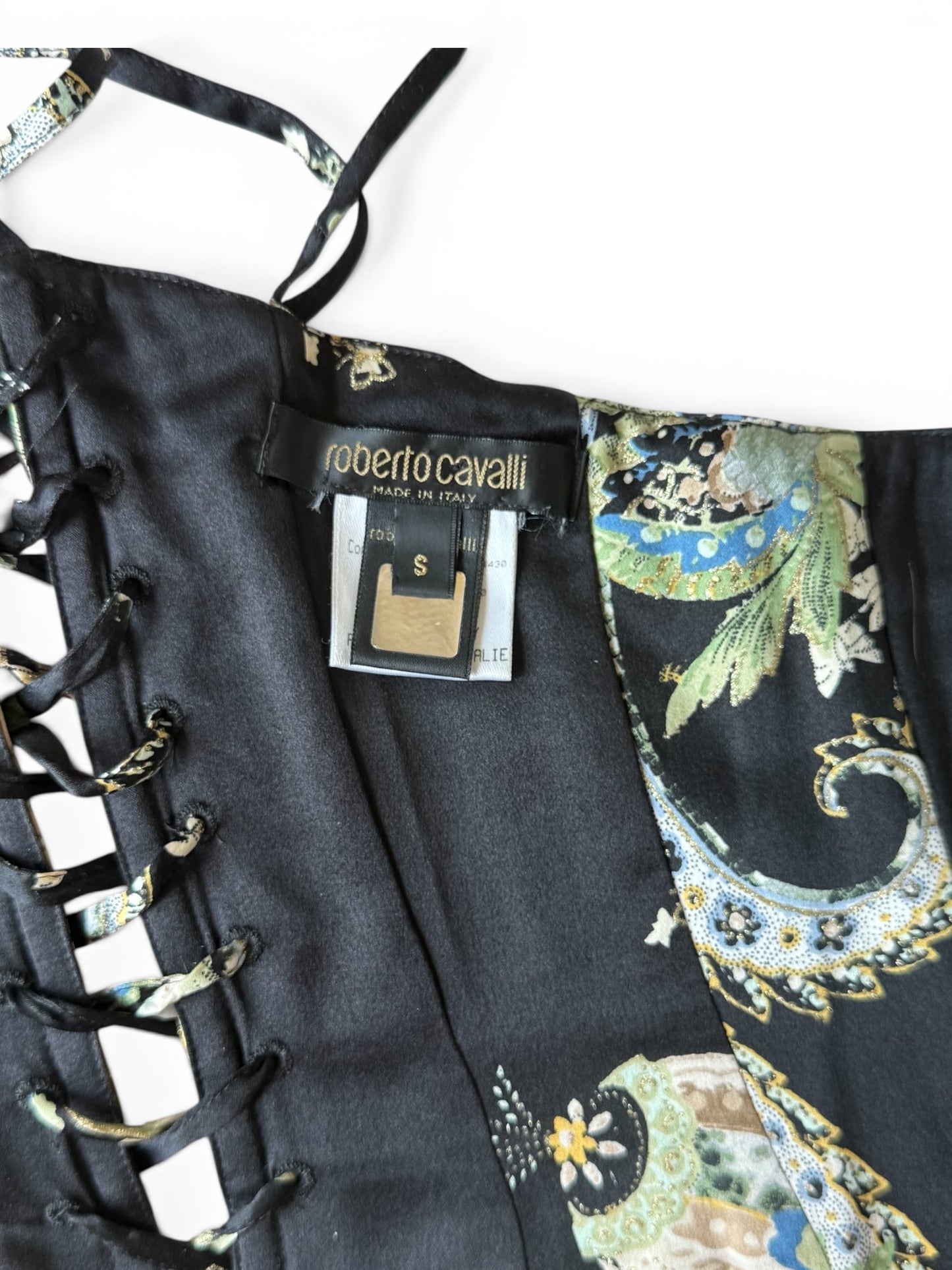 Roberto Cavalli F/W 2004 Silk Corset (Size Small)