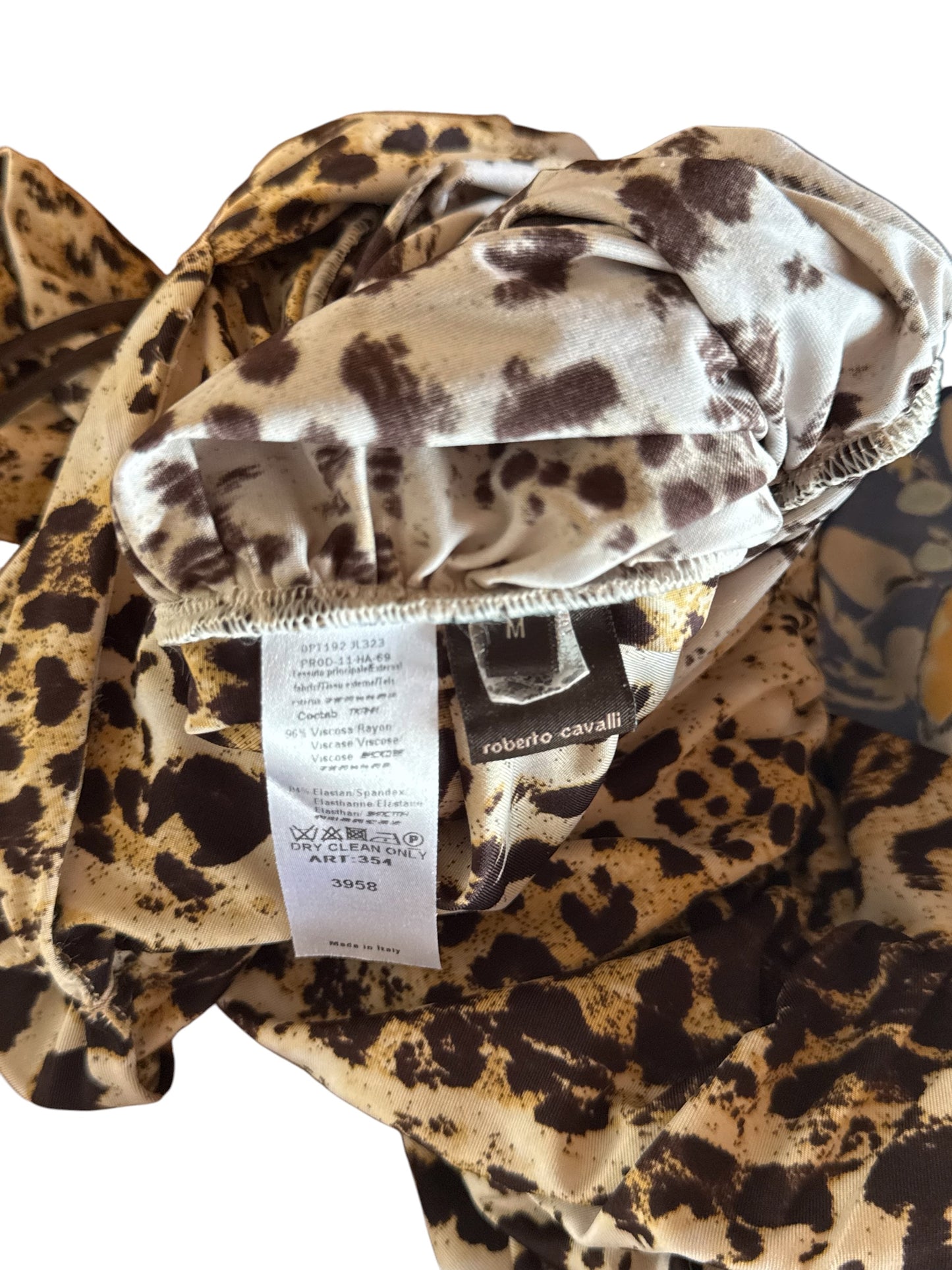 Vintage Roberto Cavalli Leopard Print Gown (Size Medium)